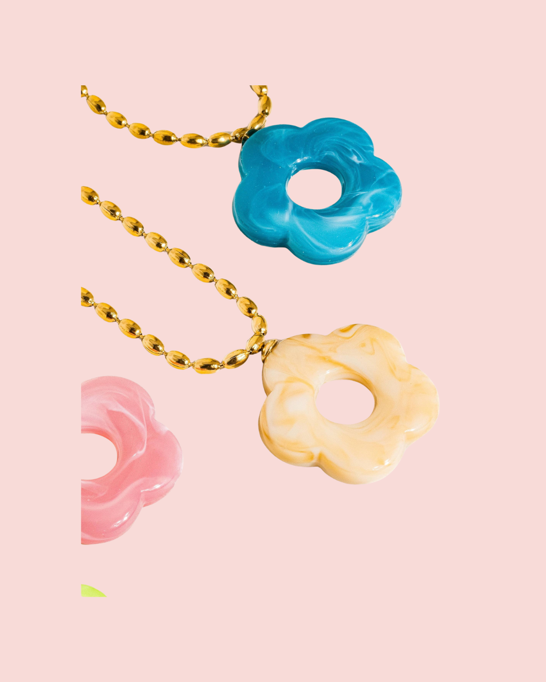 Zea Non-Tarnish Summer Floral Pendant Necklace