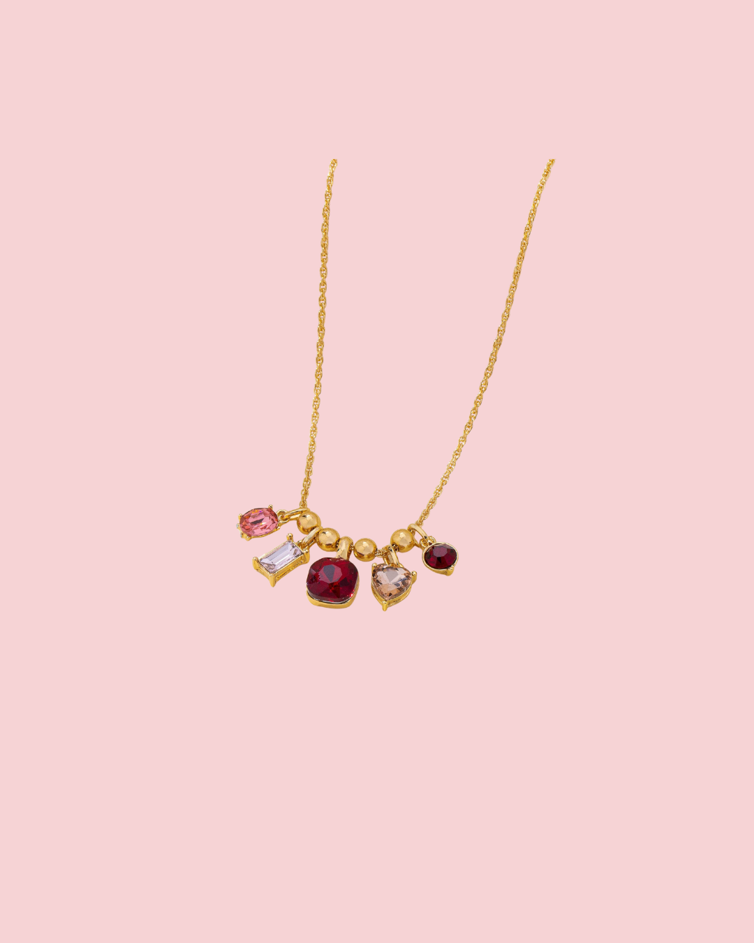 Multicolor Crystal Cluster Charm Pendant Necklace | 80N93296