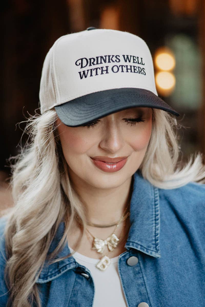 Drinks Well With Others Vintage Trucker Hat