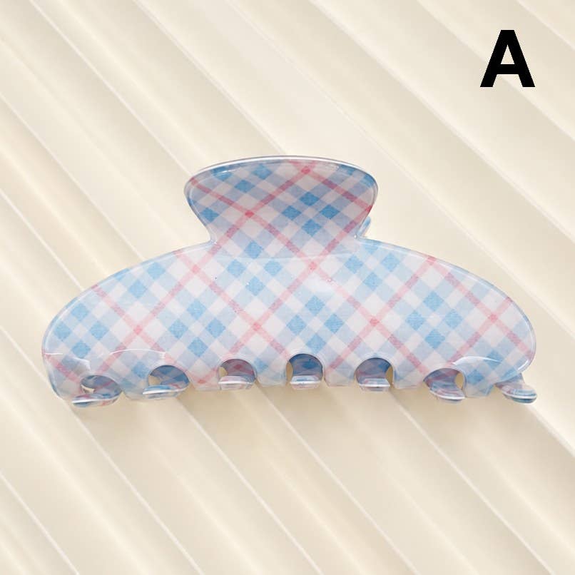 Pastel Plaid & Gingham Hair Claw Clip | 40H1194