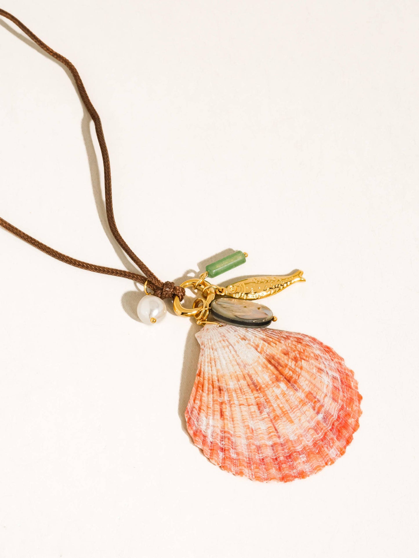 Sassari 18K Gold Non-Tarnish Coastal Shell Charm Necklace