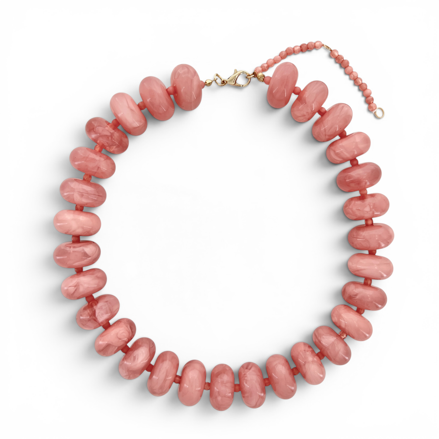20mm Resin Rondelle Beaded Necklace