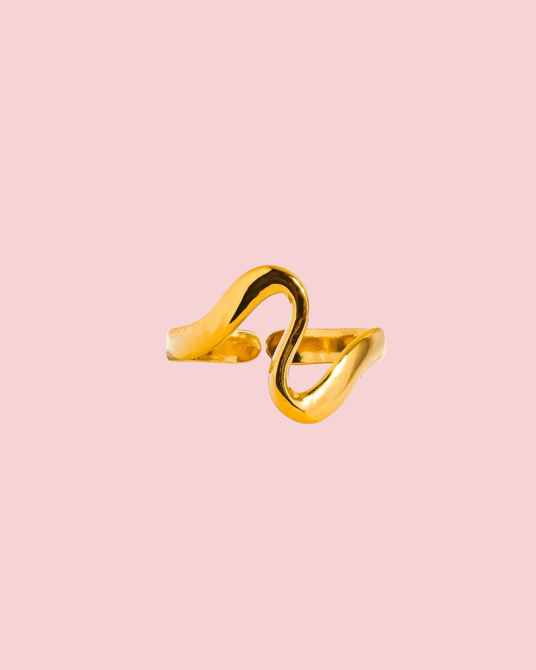 Arther 18K Gold Non-Tarnish Abstract Thin Ring