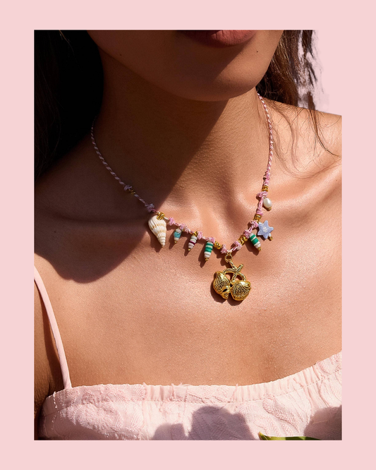 Masséna 18K Gold Non-Tarnish Summer Rope Charm Necklace