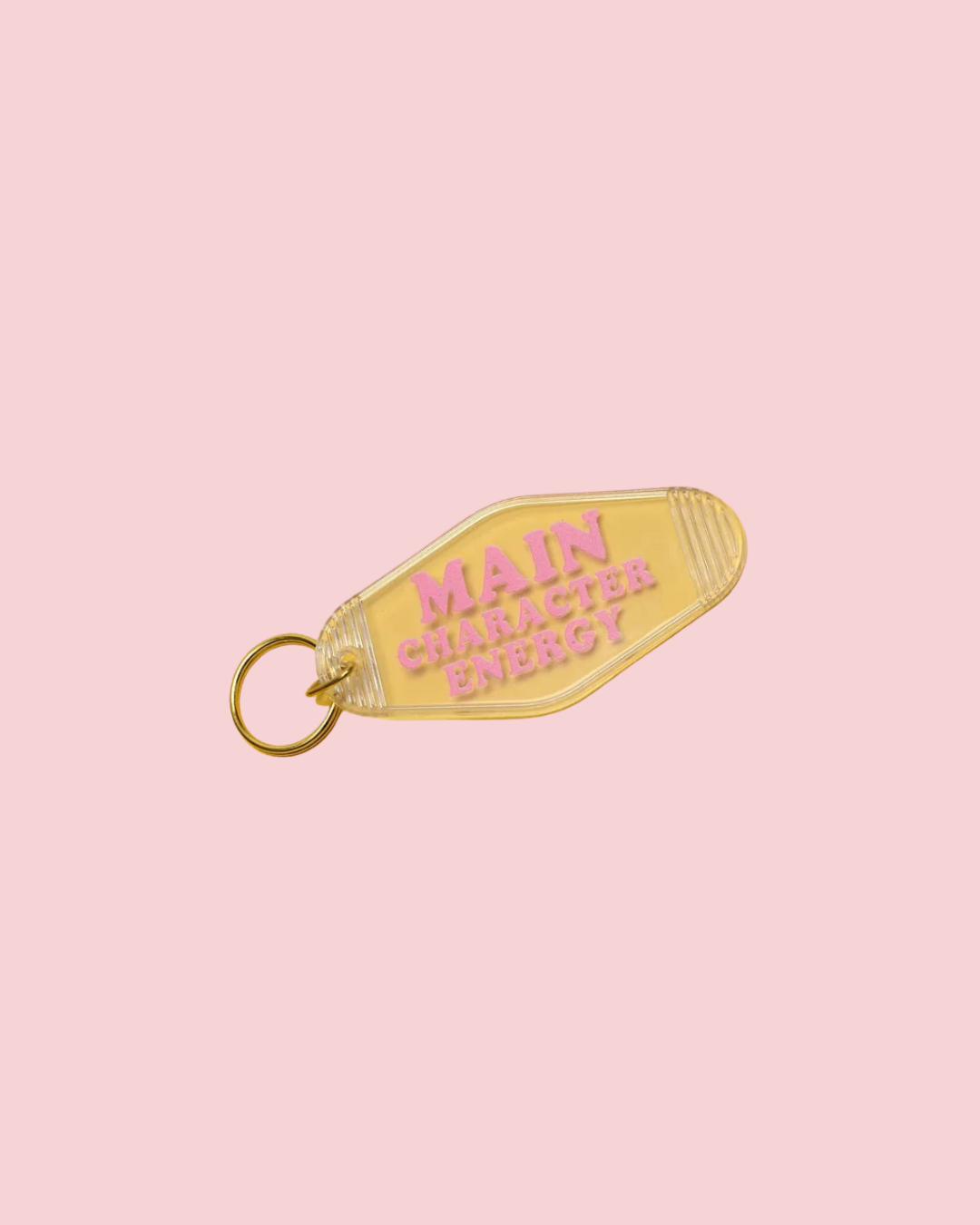 Main Character Energy Clear Retro Motel Keychain
