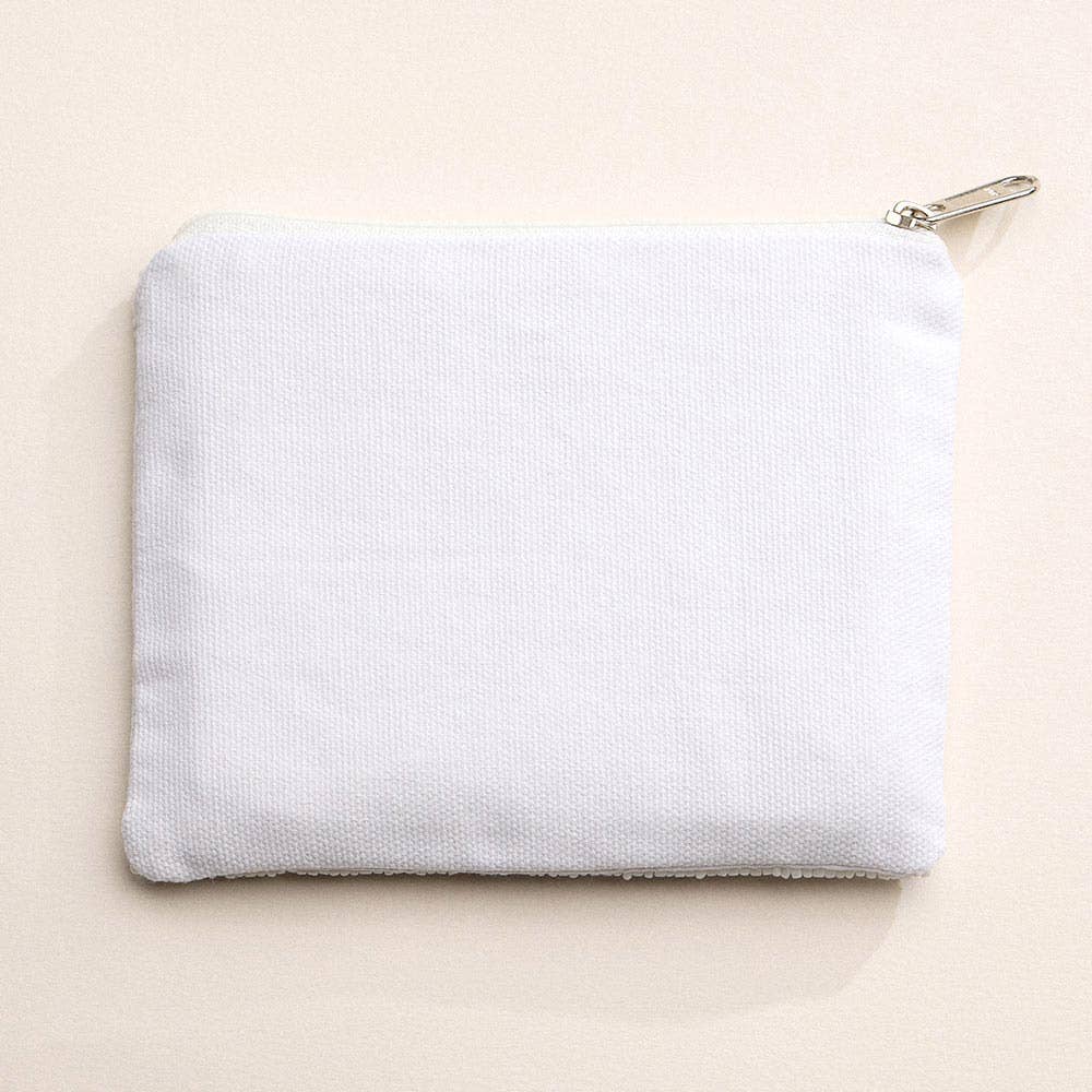 SANTA BABY Message Seed Beaded Mini Pouch Bag