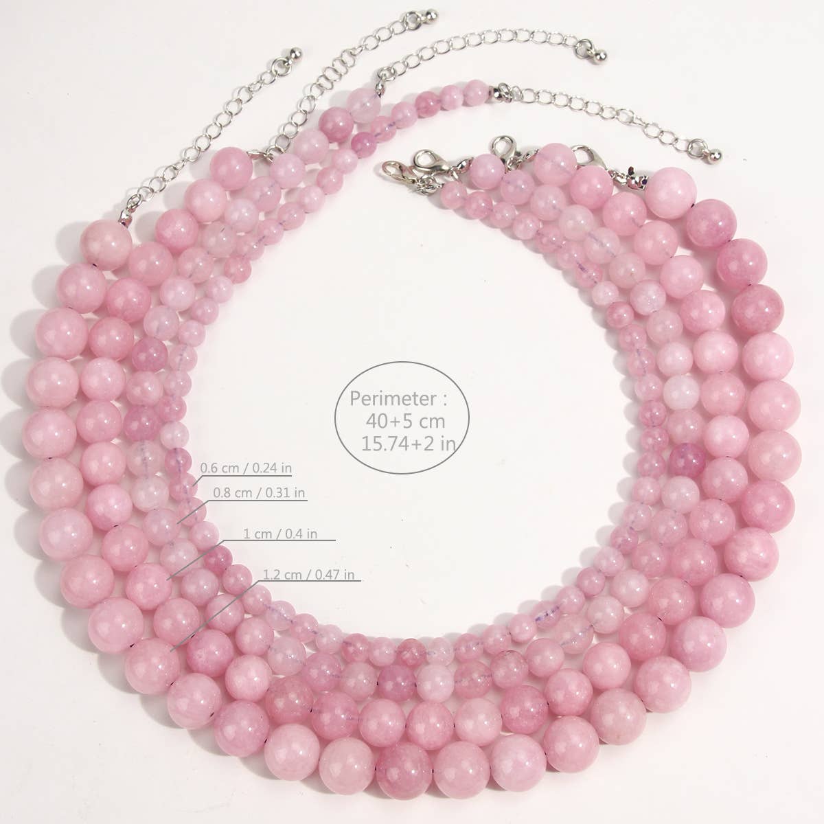 Purple-Pink Beaded Versatile Necklace