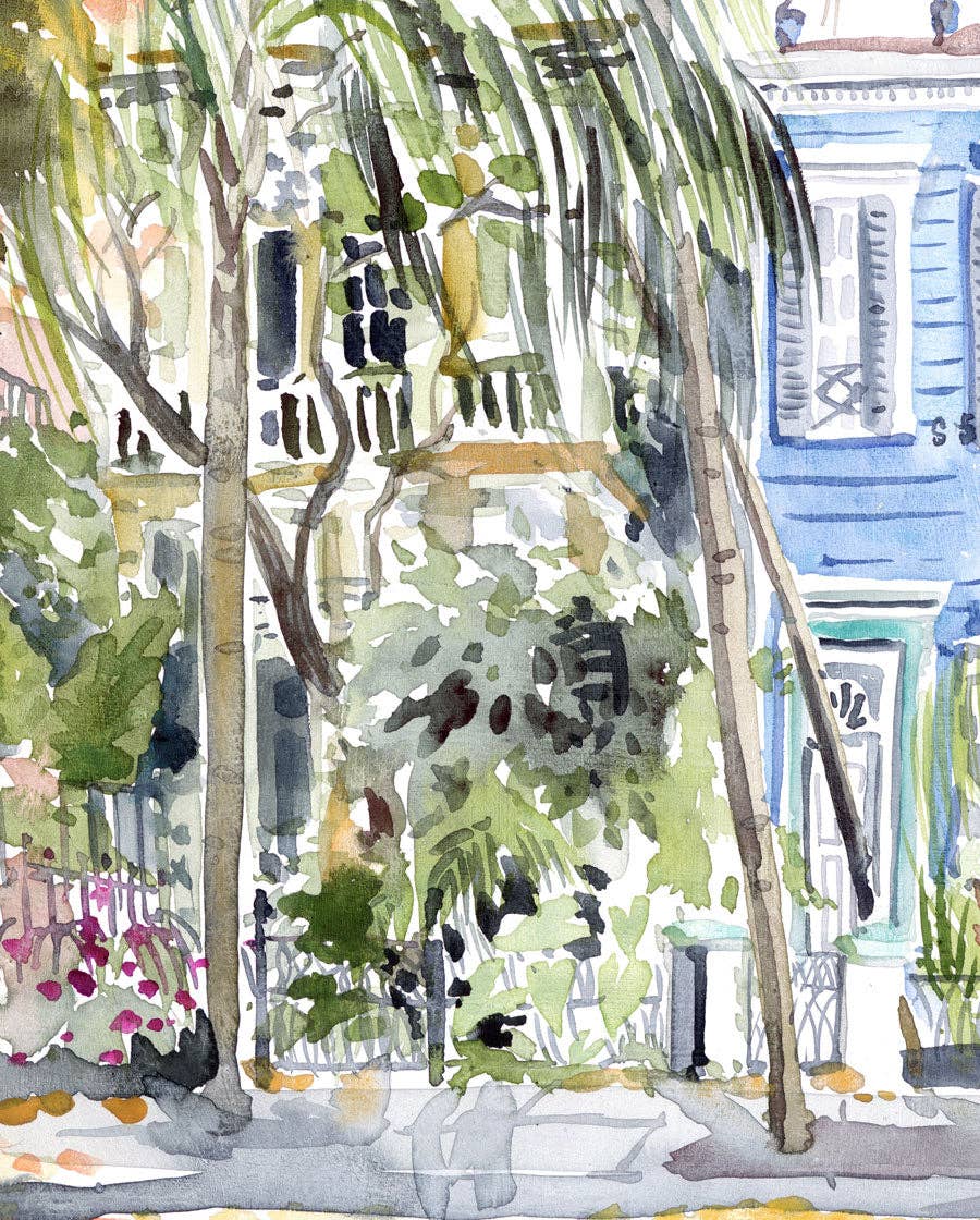 "Esplanade Disco" Watercolor Fine Art Print