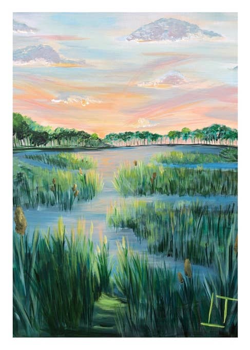 Coastal Marsh Print: Sunrise Over the Marsh