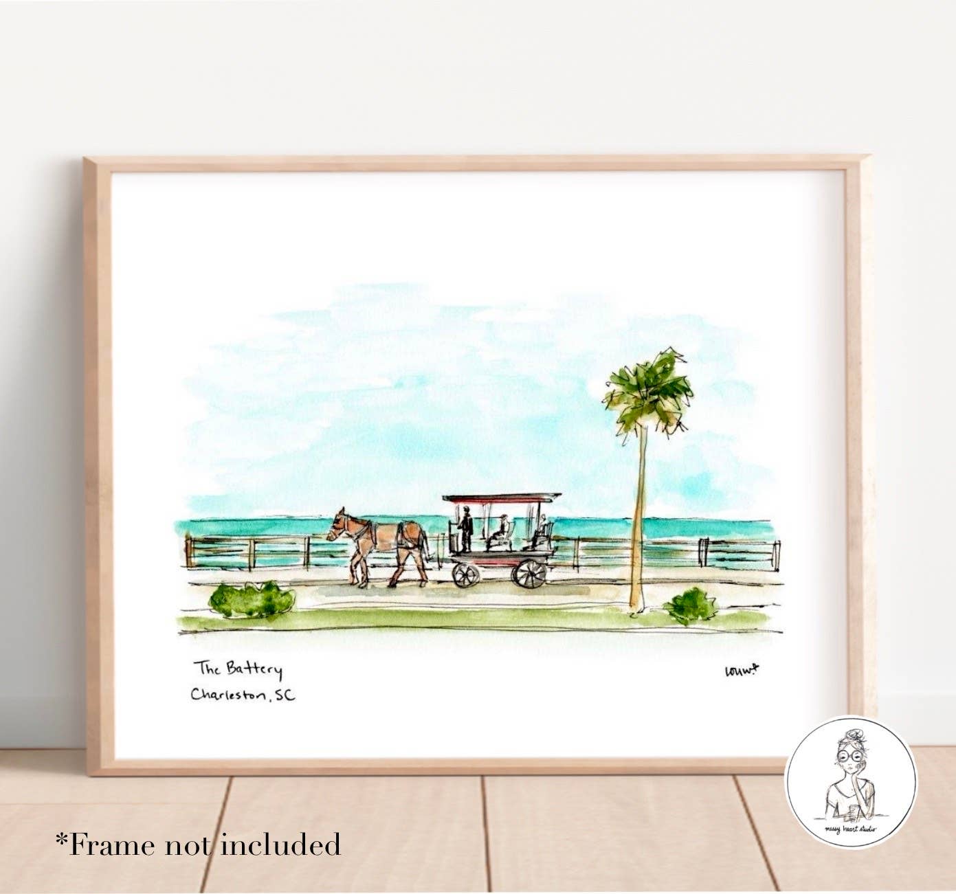 Charleston, South Carolina - The Battery. Art Print