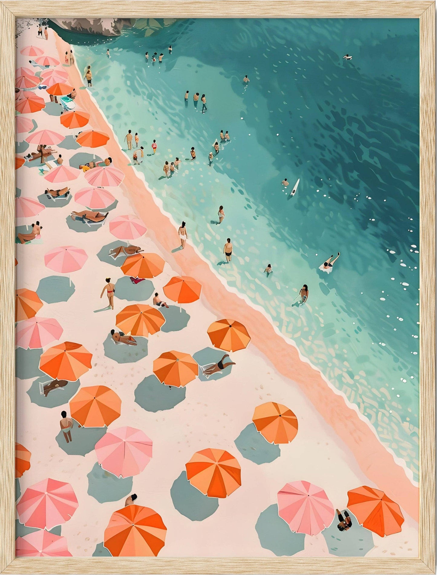Pink and Orange Beach Left