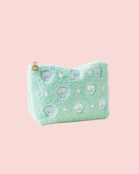 Teddy Pouch-Seashells + Pearls