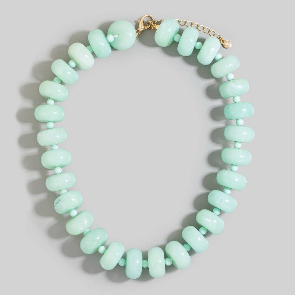 Bulky Acrylic Bead Link Necklace Set