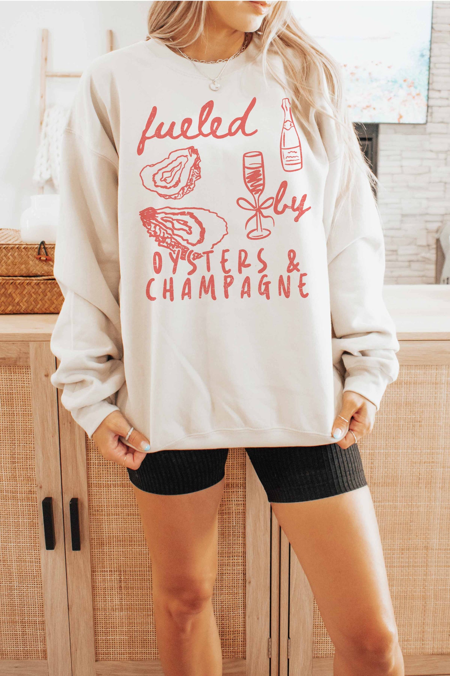 Oysters & Champagne Oversized Sweatshirt
