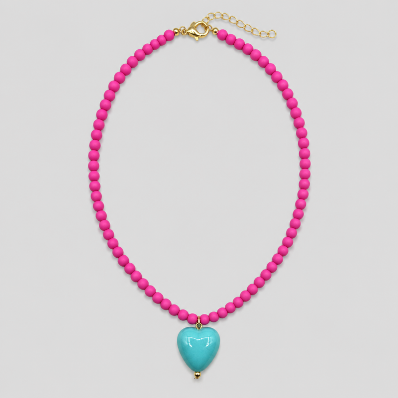 Candy Color Acrylic Beaded Necklace