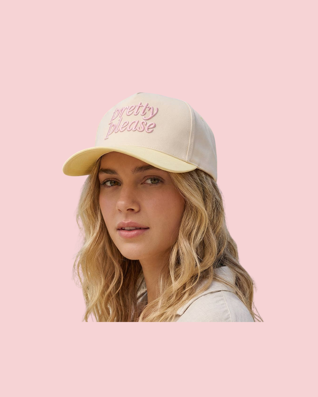 Pretty Please 3D Embroidered Two-Tone Trucker Hat