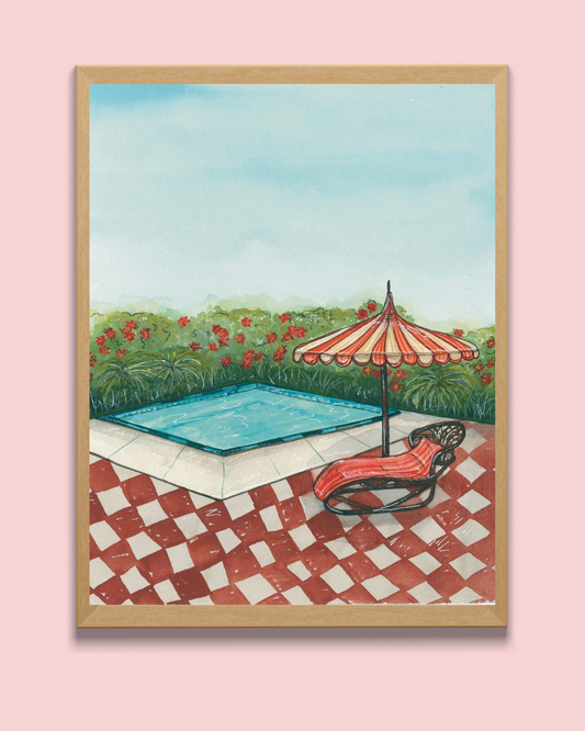 Parasol Party: Pool Fine Art Print