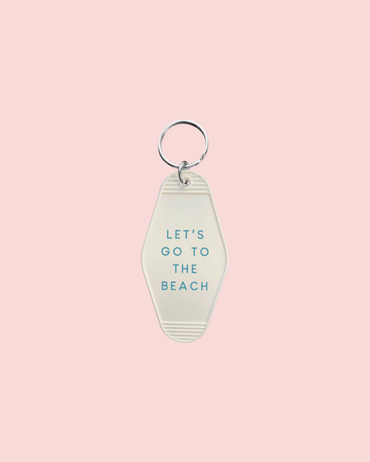 Let's Go To The Beach - Retro Hotel Keychain