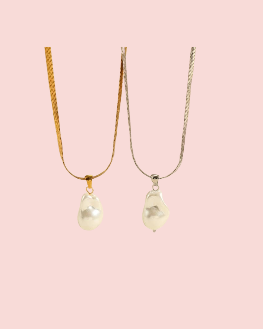 Stainless Steel Free Pearl Necklace