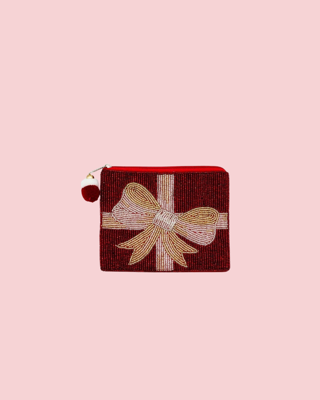 GIFT WRAP BEADED COIN POUCH