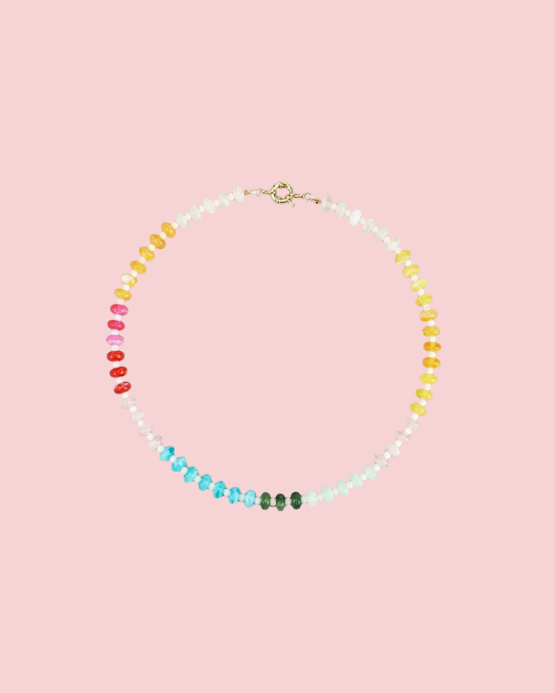 MULTI COLORED BEADED NECKLACE