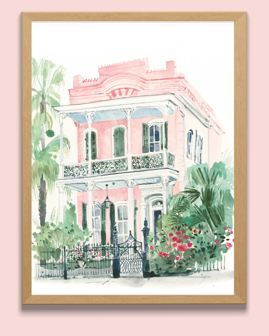 "Uptown Pink" Watercolor Fine Art Print