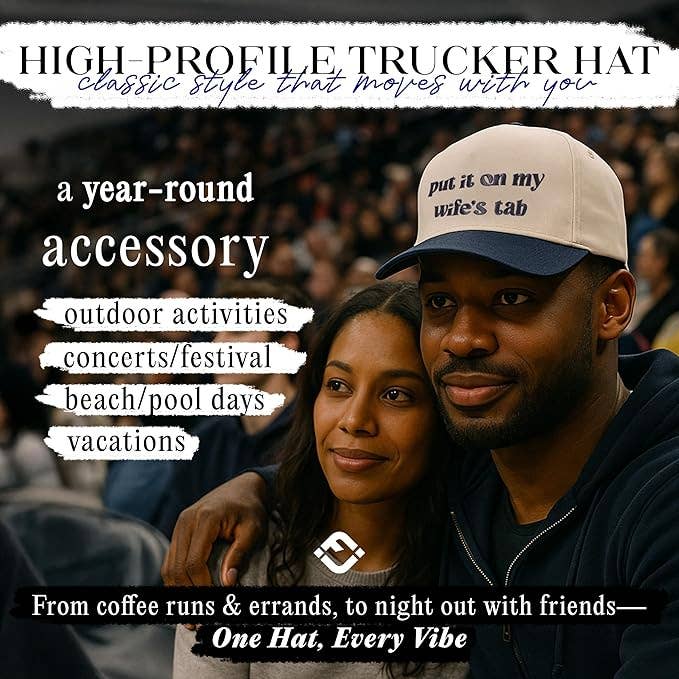 Two Tone Cap - Put It On My Wife's Tab - Navy/Beige