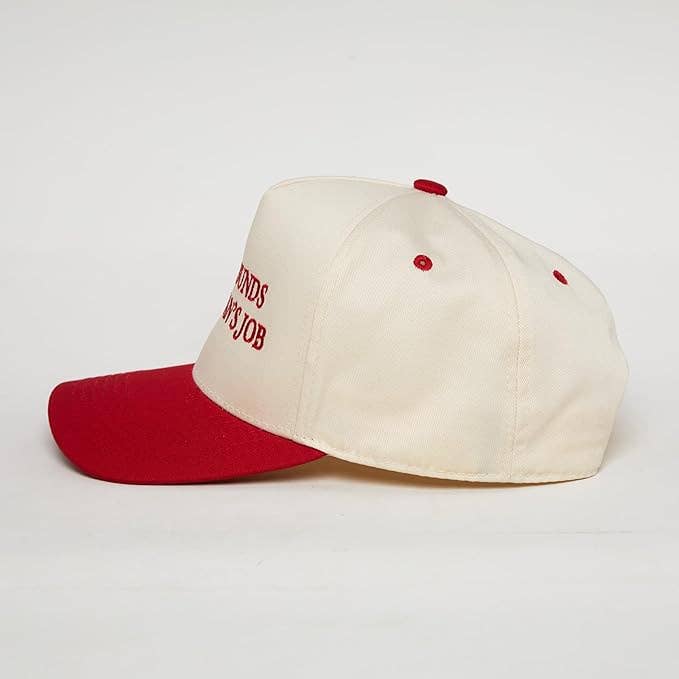Two Tone Cap - That Sounds Like a Man's Job - Red/Beige
