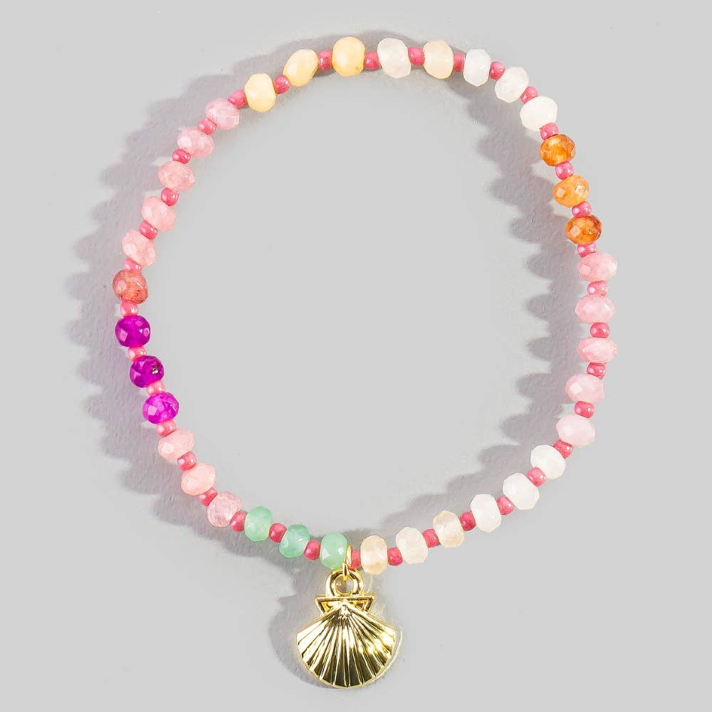 Seashell Charm Beaded Bracelet