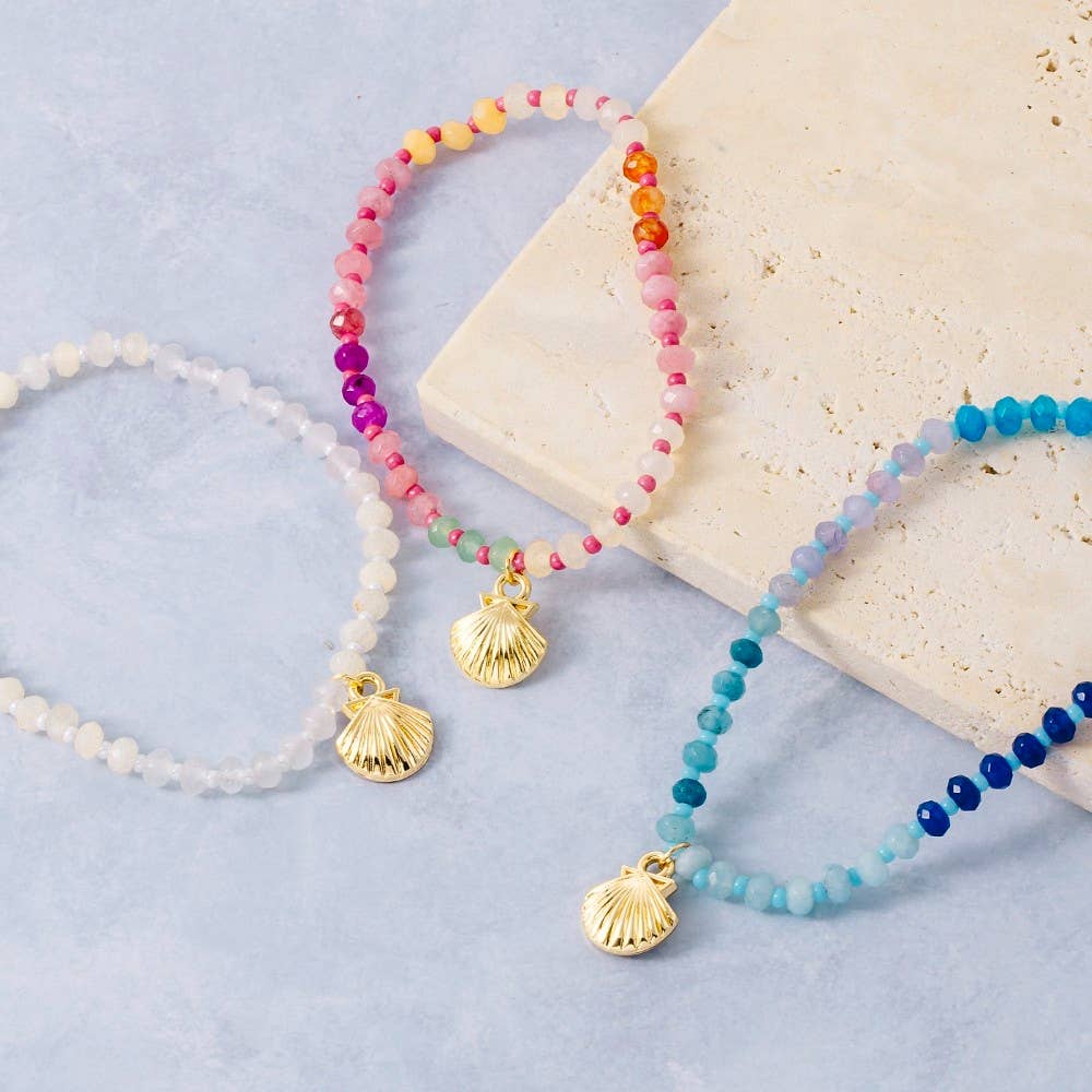 Seashell Charm Beaded Bracelet
