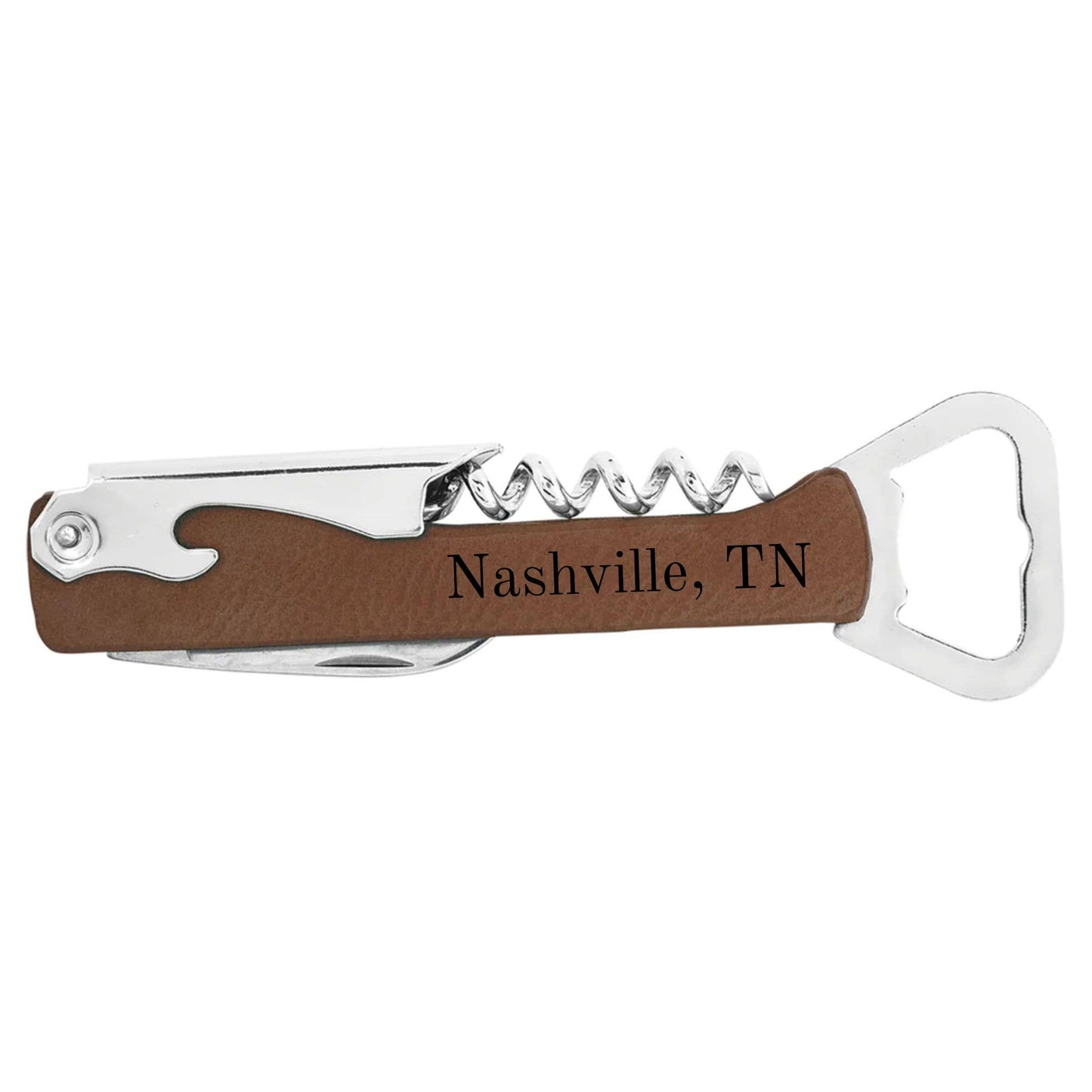 Charleston, SC Custom Engraved Bottle Opener & Corkscrew