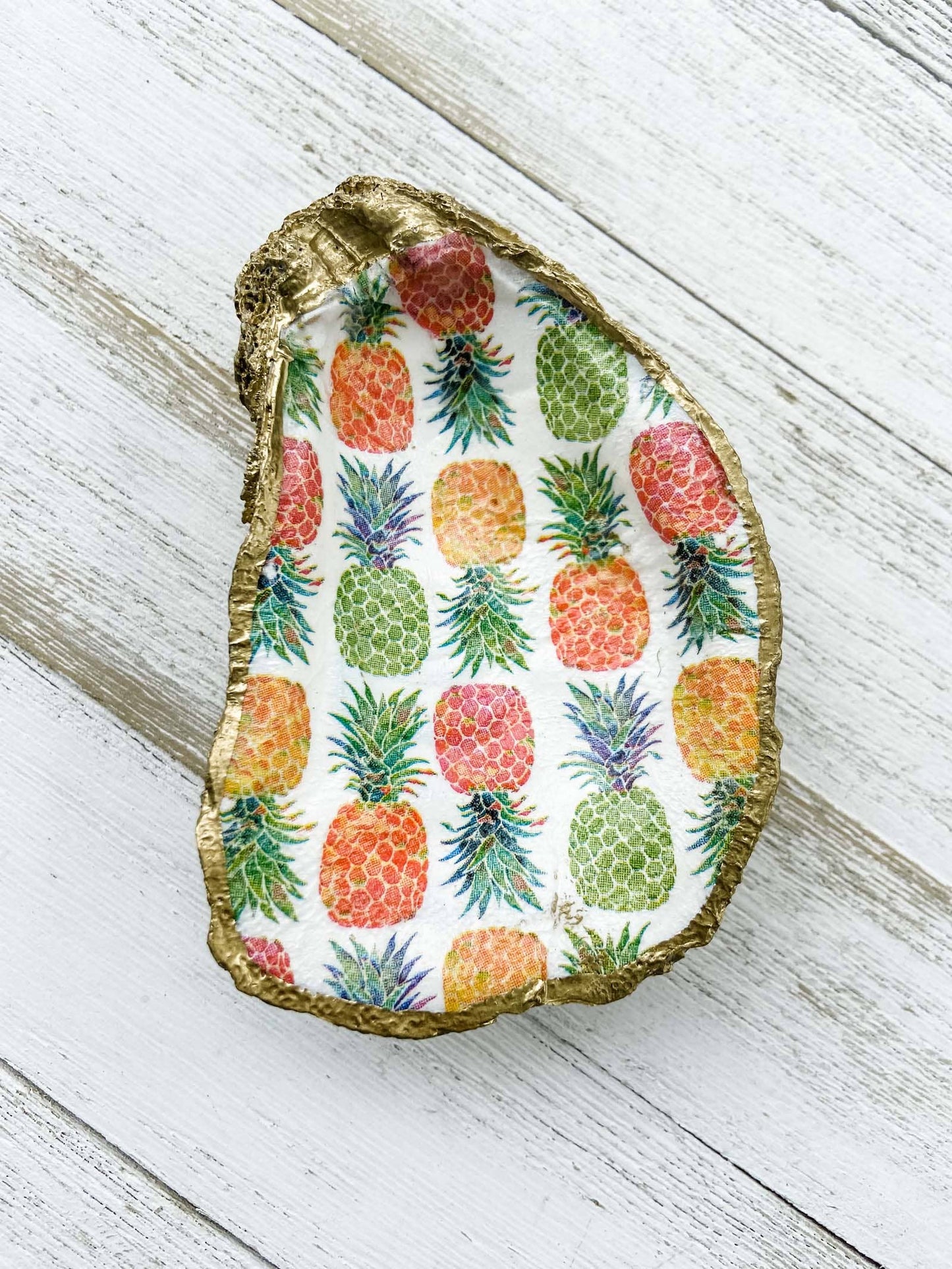 Pineapple Oyster Shell Ring Dish