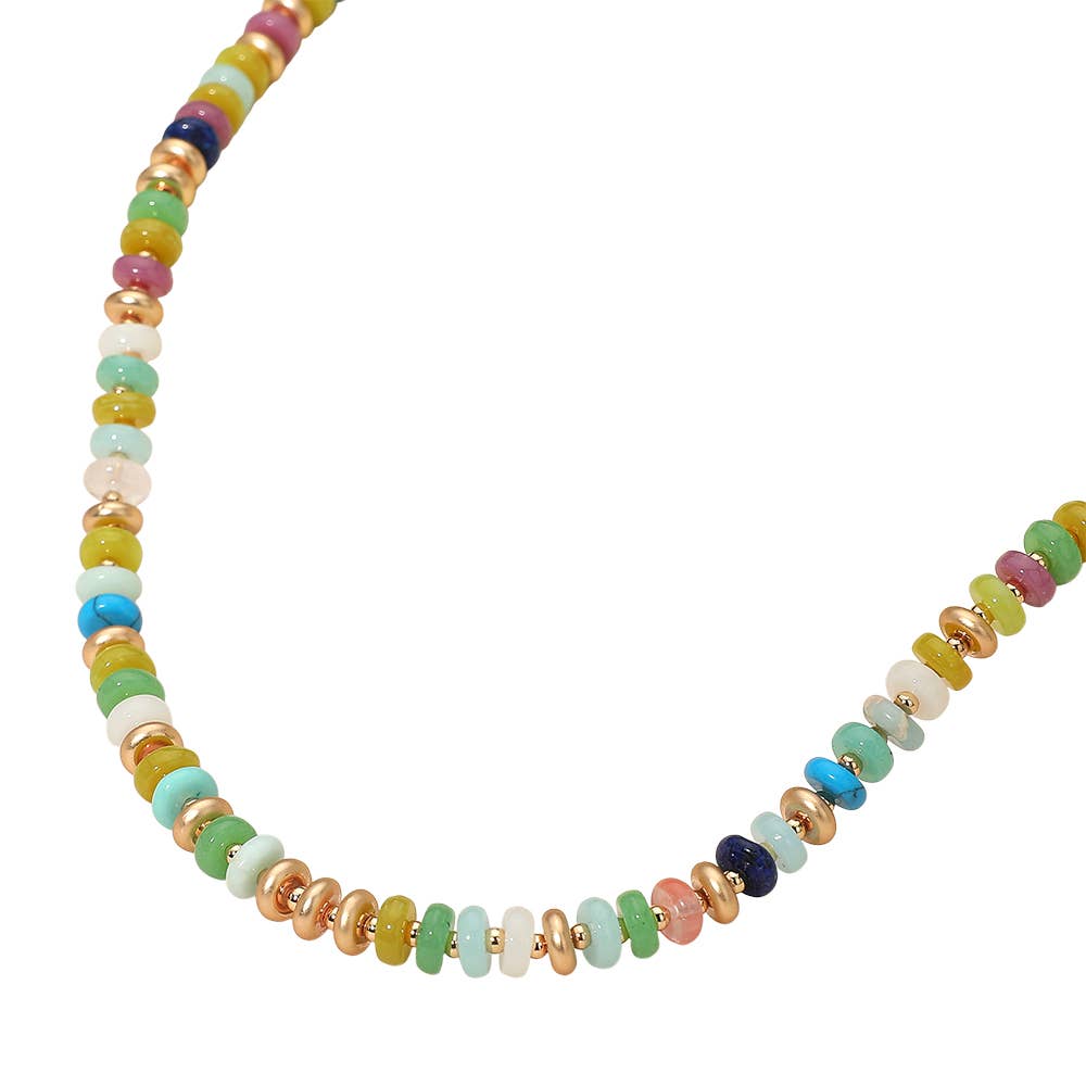 Multi Resin Beaded Necklace