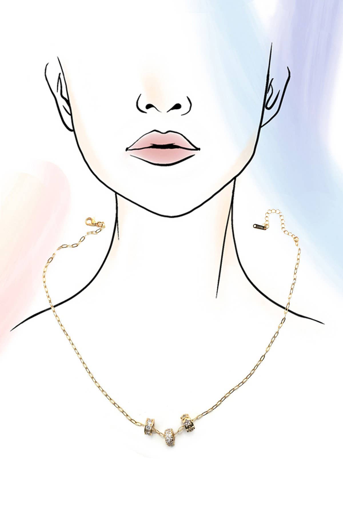 18K STAINLESS STEEL TARNISH FREE BARREL NECKLACE