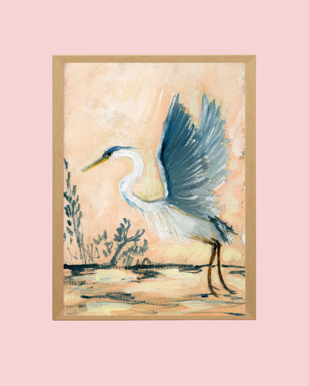 Flyer, Blue Heron a Vertical Print