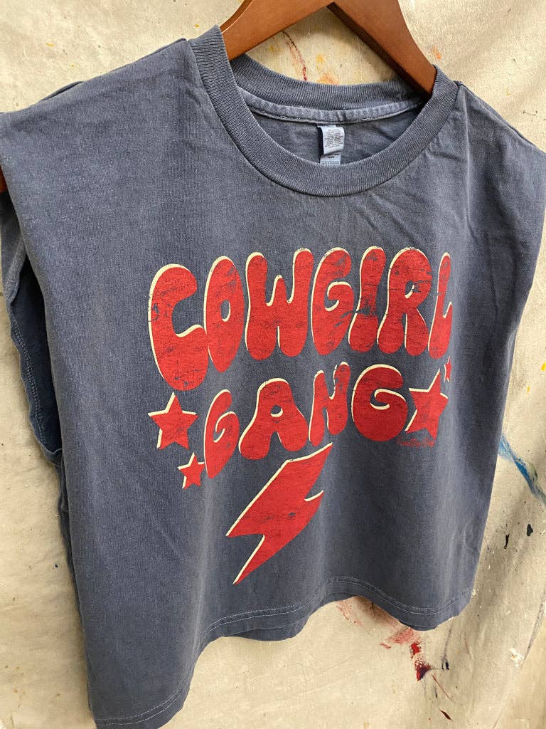 Cowgirl Gang Boxy Midriff Muscle top