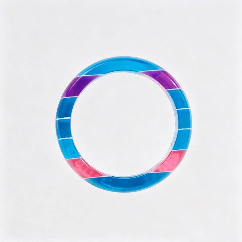 Rainbow Stripe Resin Ring