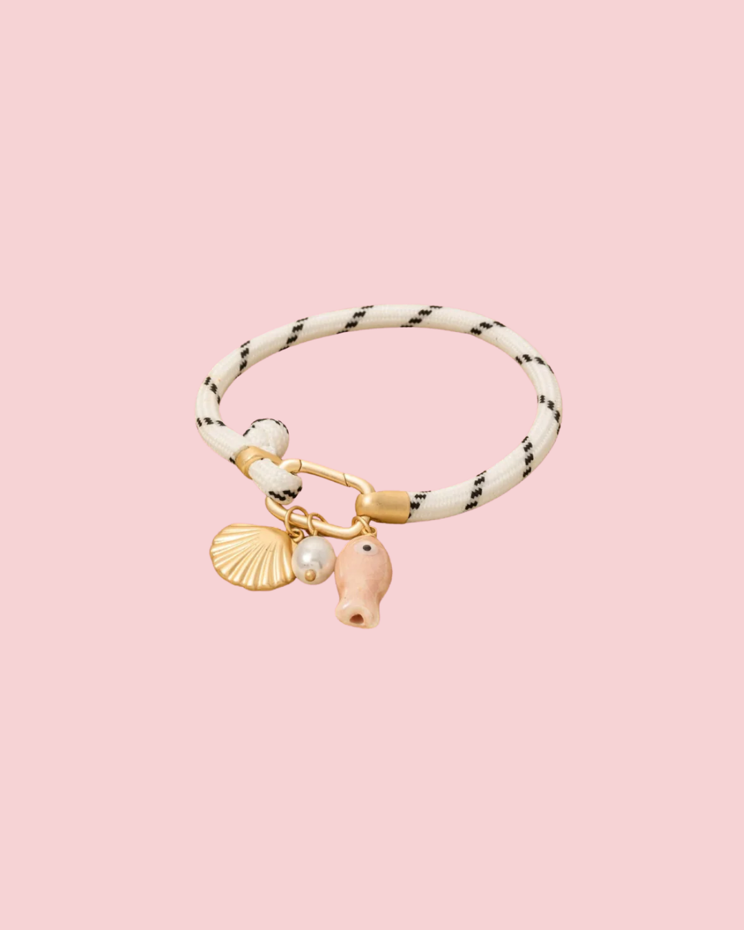 Sea Life Charms White Bungee Cord Bracelet