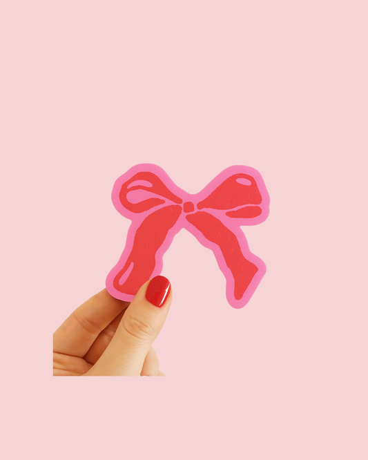 Pink Bow Sticker