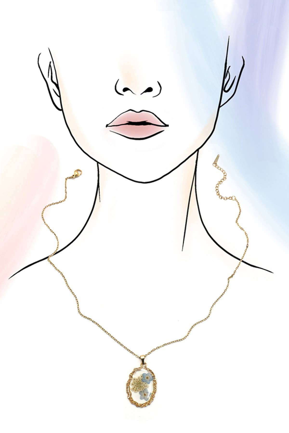 Stainless Steel Tarnish Free Flower Necklace