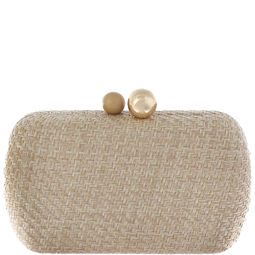 WOVEN COLORED EVENING CLUTCH