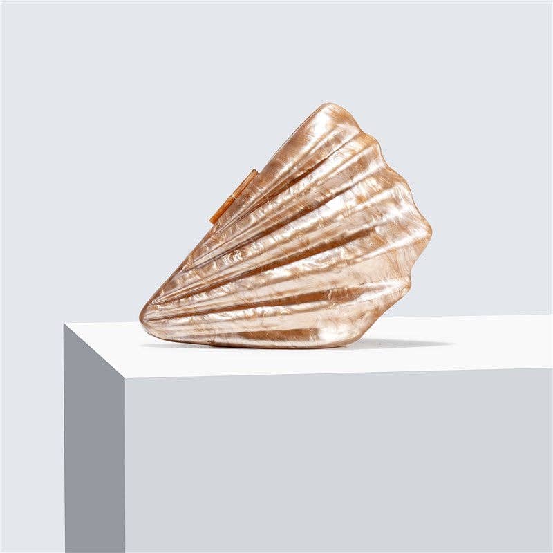 Acrylic Shell Evening Clutch Bag