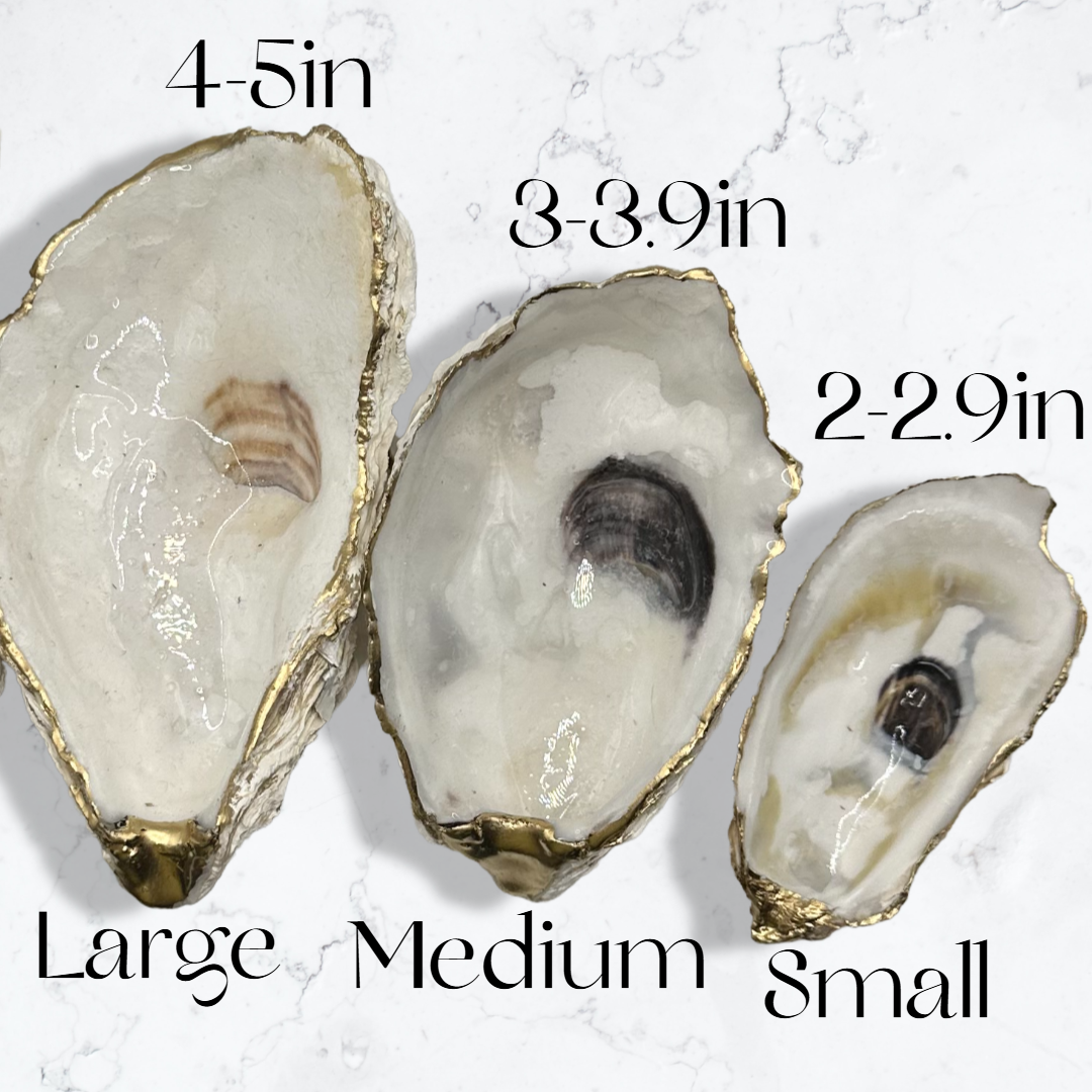 Vintner’s Palette Oyster Shell Wine Stopper – Gold Rim