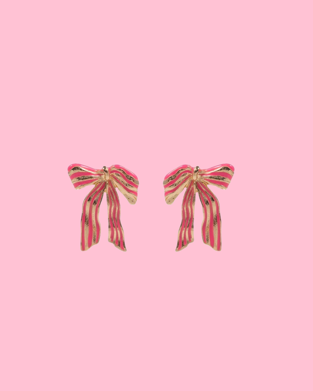 Bow Shaped Striped Earring