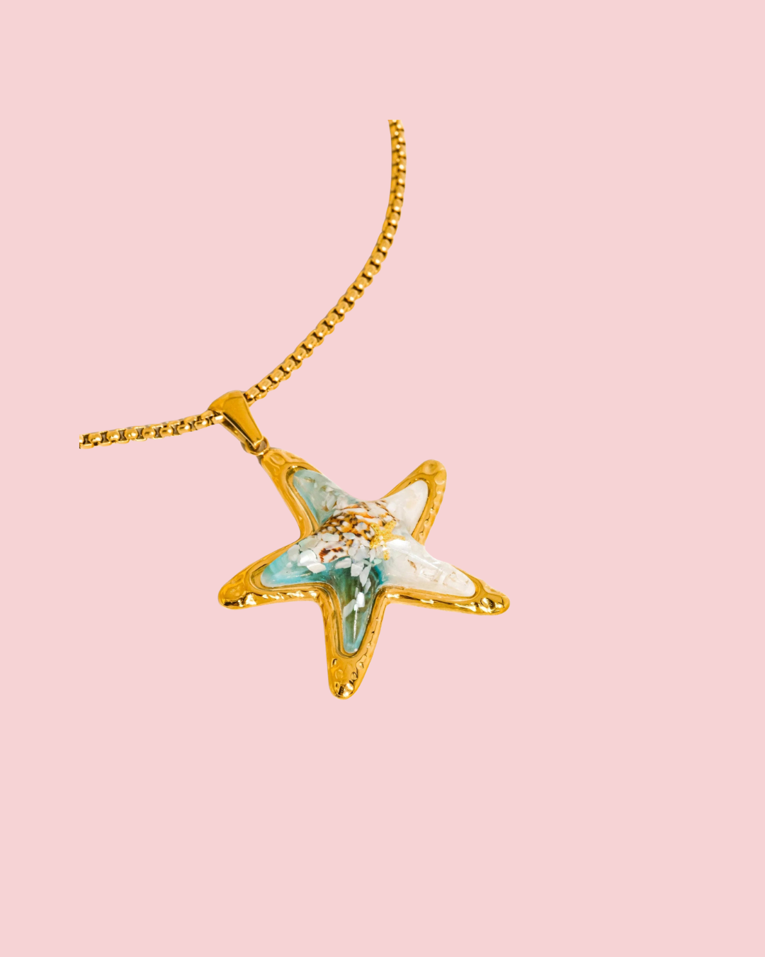 Vito 18K Gold Non-Tarnish Ocean Starfish Necklace