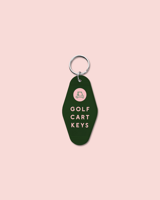 Golf Cart Keys - Retro Hotel Keychain