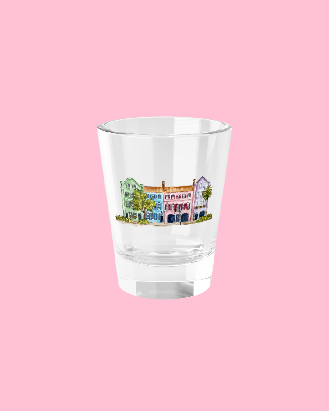Rainbow Row 1.75oz Shot Glass