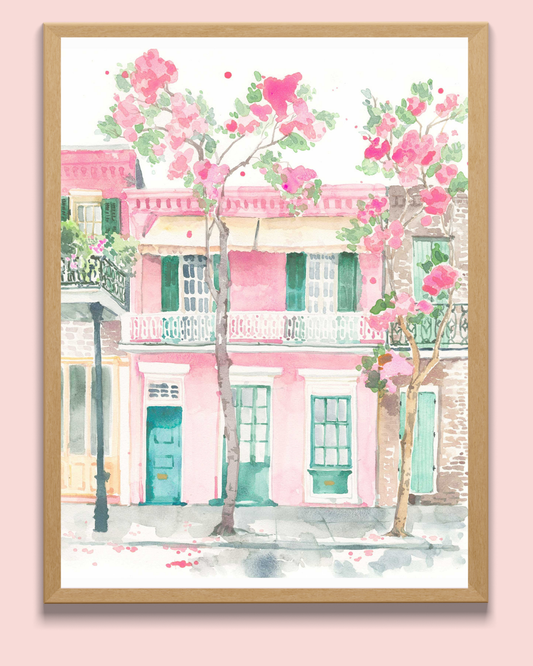"Pretty in Pink" Watercolor Fine Art Print
