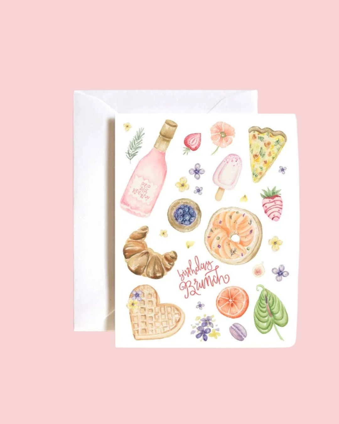 Birthday brunch foodie card