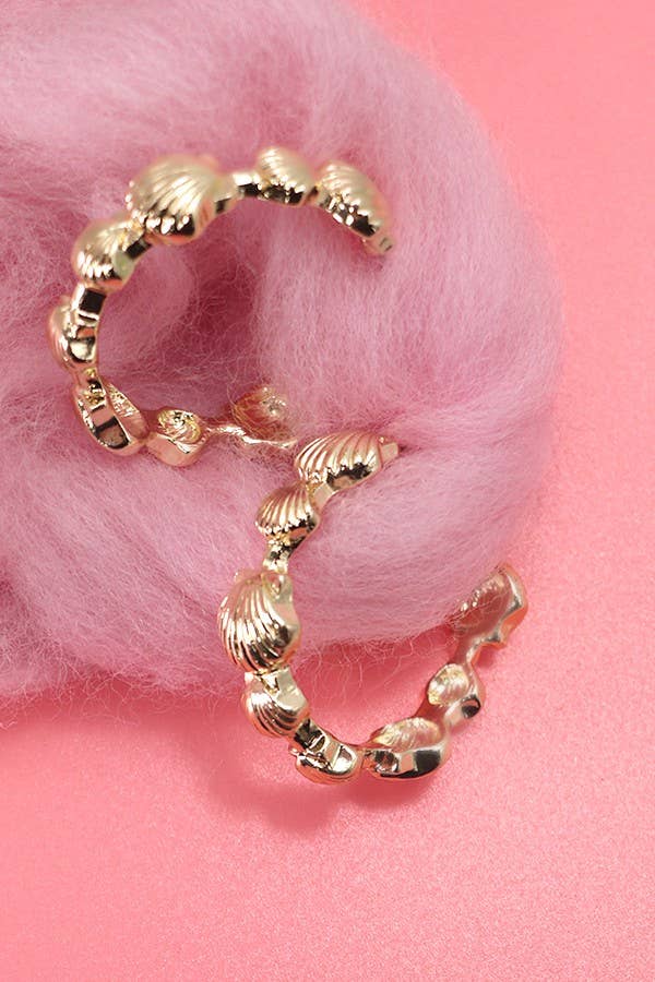 Seashell Hoop Earring